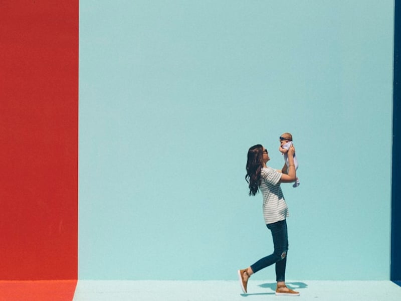 Father supporting home birth